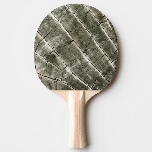 Wood Texture Cool Unique Ping Pong Paddle (Front)