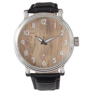 Wood Texture Wrist Watch – Natural Rustic Timepiec