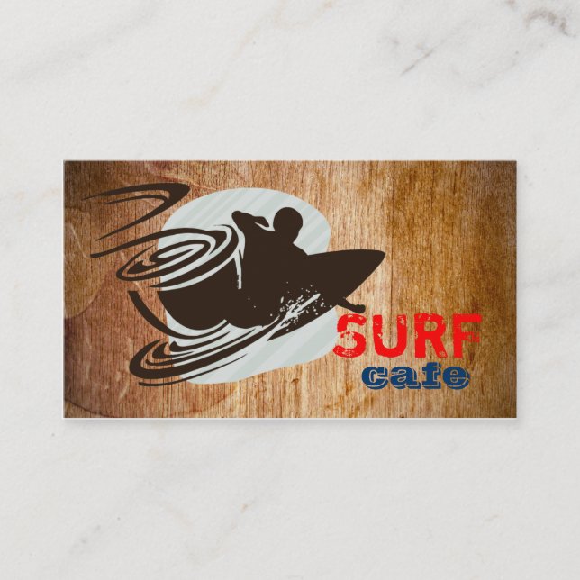 Wood Textured Business Card (Front)