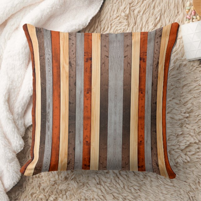 Wood Textures Throw Pillow (Blanket)