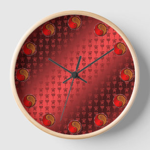 Wood Tiger Clock