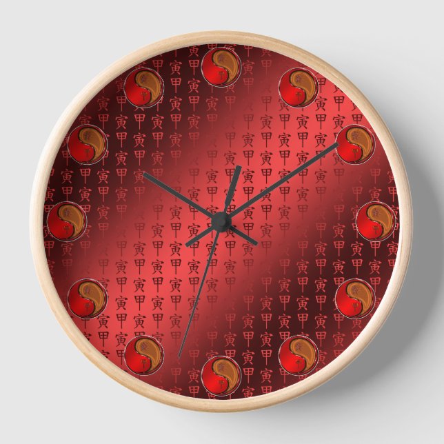 Wood Tiger Clock (Front)