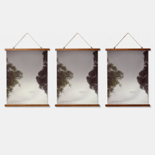 Wood Topped Wall Tapestry