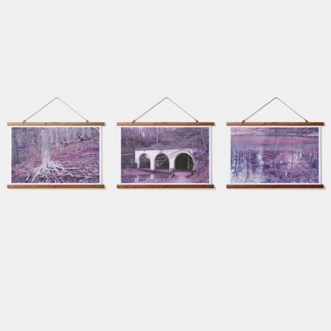 Wood Topped Wall Tapestry (Triple)