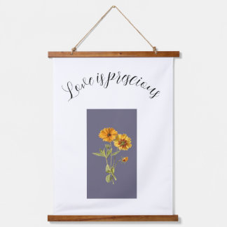 Wood Topped Wall Tapestry