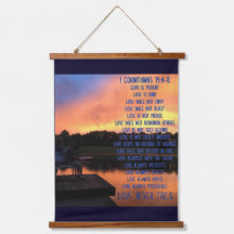 Wood Topped Wall Tapestry