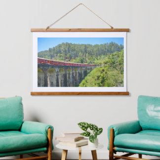 Wood Topped Wall Tapestry