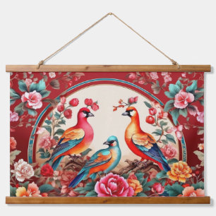 Wood Topped Wall Tapestry