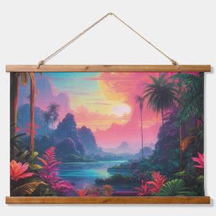 Wood Topped Wall Tapestry