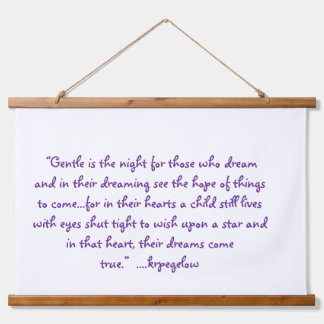 Wood Topped Wall Tapestry