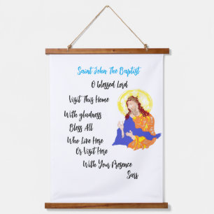 Wood Topped Wall Tapestry