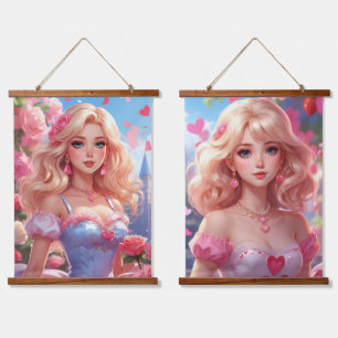 Wood Topped Wall Tapestry