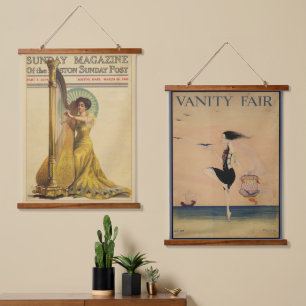 Wood Topped Wall Tapestry