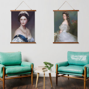 Wood Topped Wall Tapestry