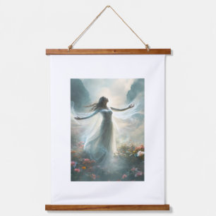 Wood Topped Wall Tapestry