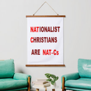 Wood Topped Wall Tapestry