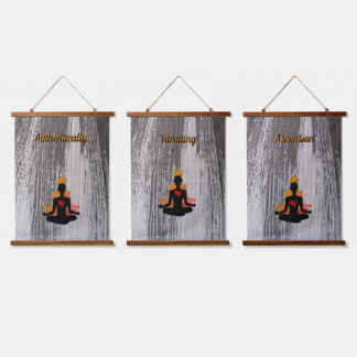 Wood Topped Wall Tapestry