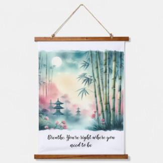 Wood Topped Wall Tapestry Zen