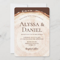 Wood Tree bark Rustic Custom Wedding 
