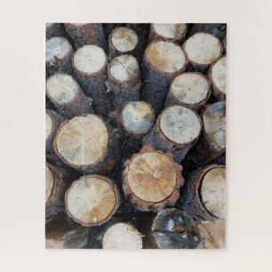 wood tree logs original nature photograph jigsaw puzzle