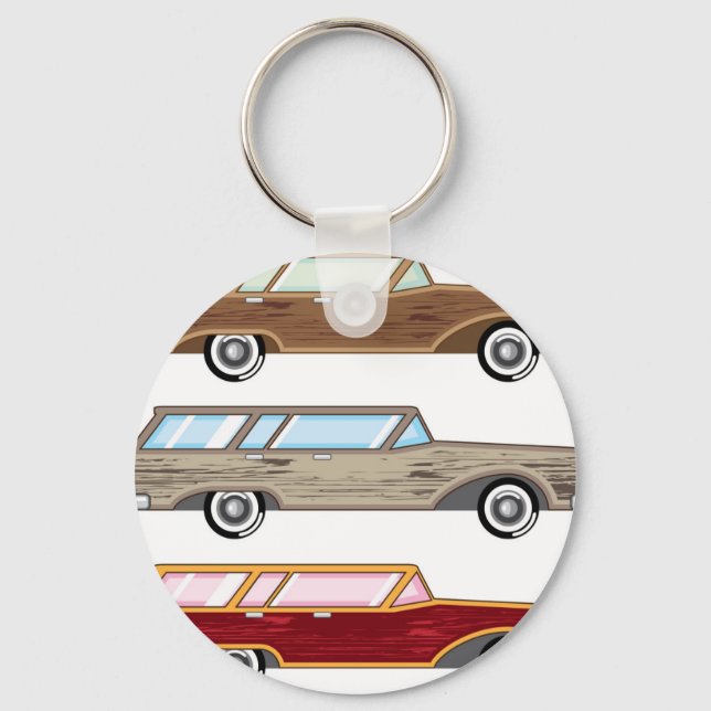 wood trim station wagon keychain (Front)