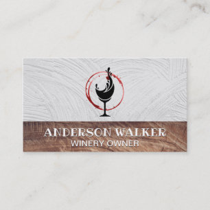 Wood Trim   Wine Stain Business Card