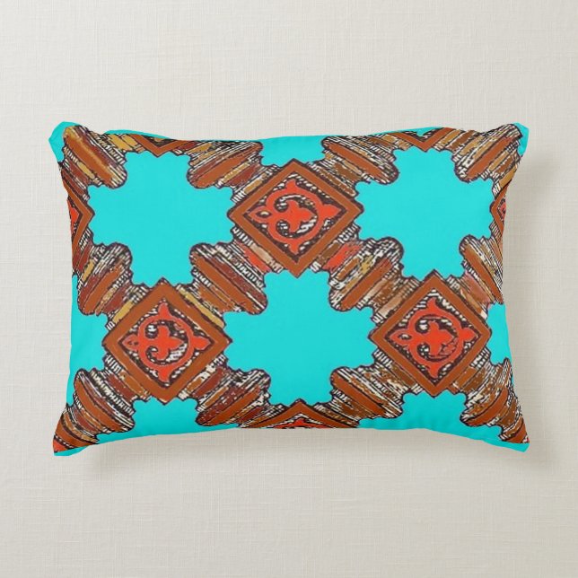 wood turnings print decorative pillow (Front)