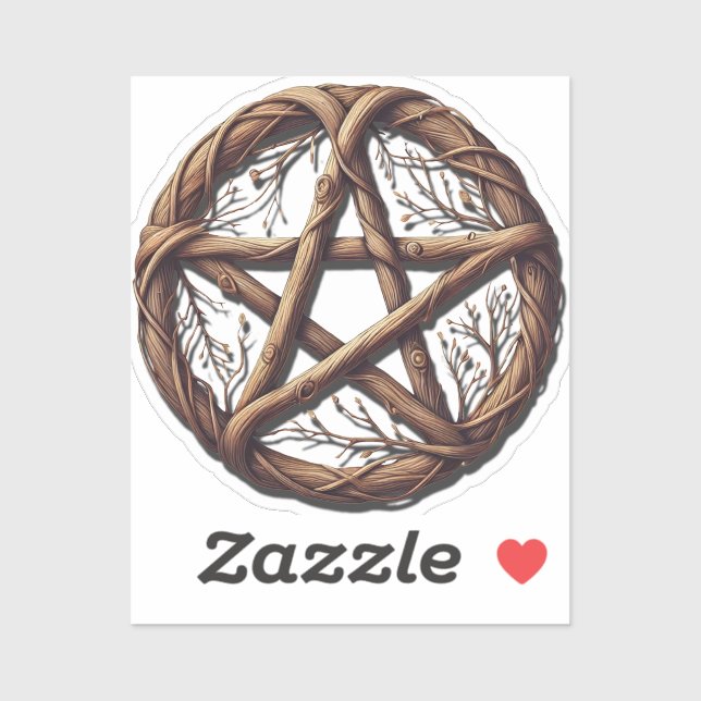 Wood Twig Pentacle Wiccan Wedding (Sheet)