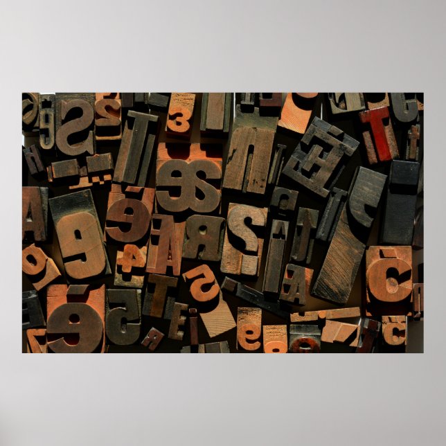 Wood type letterpress photo poster (Front)