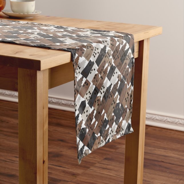 Wood village table runner (In Situ)