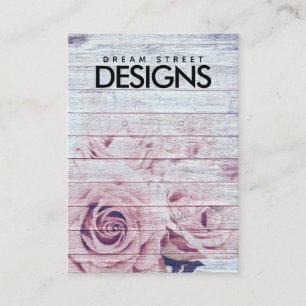 Wood Vintage Roses Earring Display Card