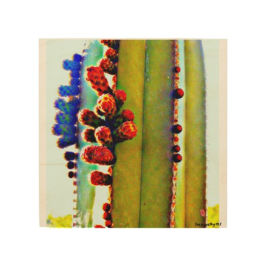 Wood Wall Art - Stove Pipe Cactus Bulbs