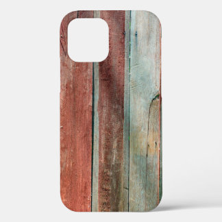 wood wall in vintage colorabstract,aged,background iPhone 12 case