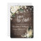 Wood & White Roses & Lantern Wedding Save The Date