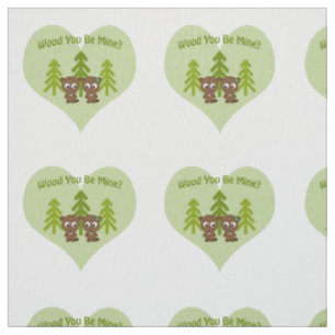 Wood You Be Mine Beaver Couple Fabric