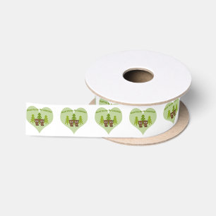 Wood You Be My Valentine Beavers Satin Ribbon