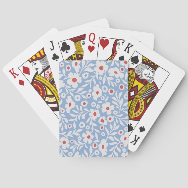 Woodblock Floral Pattern Playing Cards (Back)