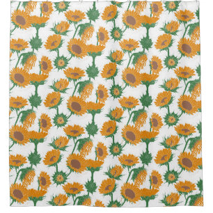Woodblock Print Sunflower orange