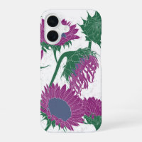Woodblock Print Sunflower pink
