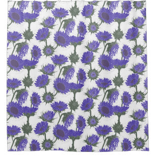 Woodblock Print Sunflower purple