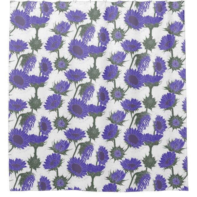 Woodblock Print Sunflower purple (Front)