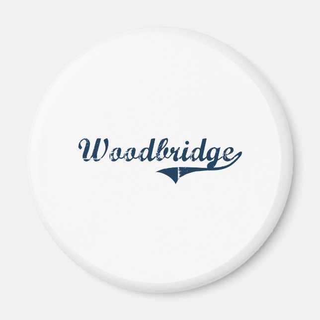 Woodbridge Connecticut Classic Design Magnet (Front)