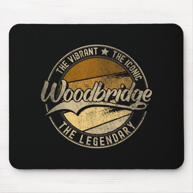 Woodbridge Nj New Jersey Vintage Distressed  Mouse Pad (Front)