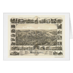 Woodbury, carte panoramique de NJ - 1886