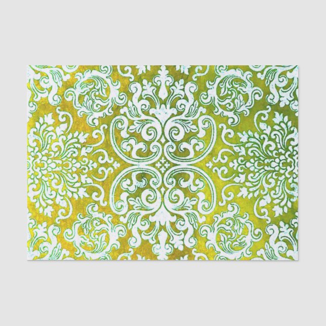 Woodbury Green and Gold Tissue Paper (Front)
