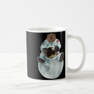 Woodchuck Astronaut Sitting Moon Space Rodents Gro Coffee Mug