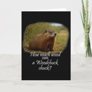 Woodchuck! How Much Can A Woodchuck Chuck_  Card