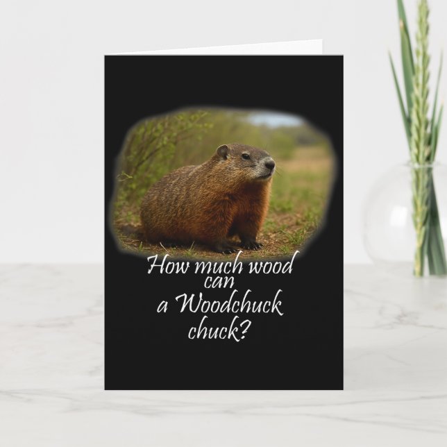 Woodchuck! How Much Can A Woodchuck Chuck_  Card (Front)