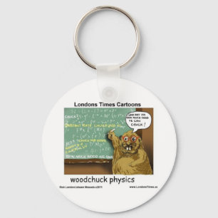 Woodchuck Physics Funny Gifts Tees Mugs & Cards Keychain