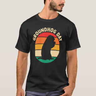 Woodchuck Rodent  Groundhog Whisperer  Retro Groun T-Shirt